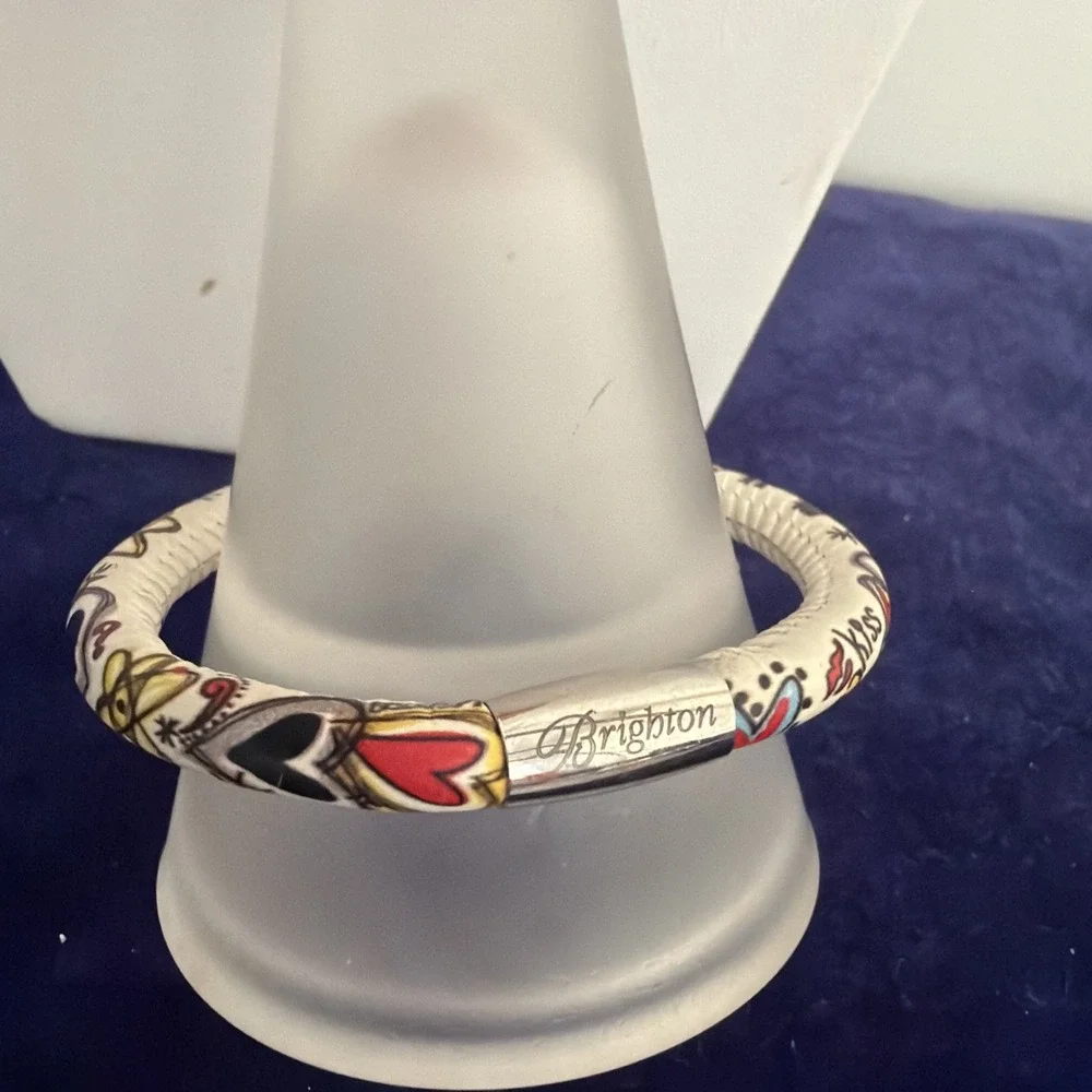 Brighton WOODSTOCK I love You Single Leather Bracelet*8
